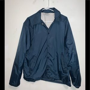 Vintage Blue Nylon Jacket Lightweight Size Medium WPL 11590